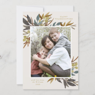 Invitación Fall Bouquet Thankending Photo Card