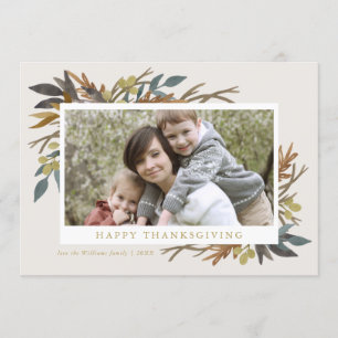 Invitación Fall Bouquet Thankess Photo Card