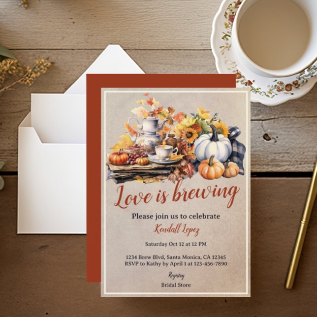 Invitación Fall Bridal Tea Fiesta Sunflower (Subido por el creador)