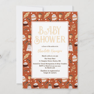 Invitación Fall Fall Ghosts y Foliage Baby Shower
