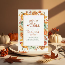 Invitación Fall Feast Frame Thanksgiving Invitation