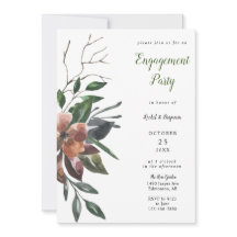 Fall Floral Engagement Party Autumine Wine Rust