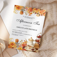 Fall Floral Tarde Tea Birday Party