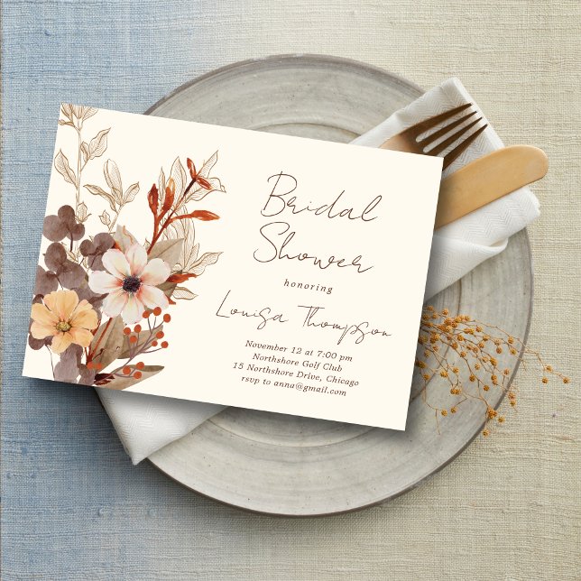 Invitación Fall Florals Bridal Shower (Subido por el creador)