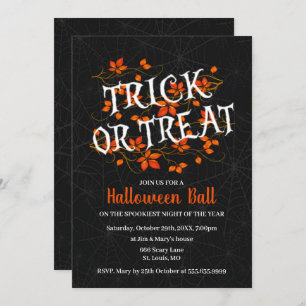 Invitación Fall Foliage Trick O Trek Falloween Party