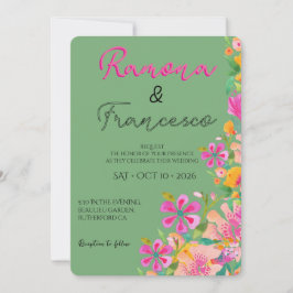 Invitación Fall For You Watercolor Floral Wedding Invitation
