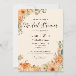 Invitación Fall Garden Elegant Floral Bridal Shower