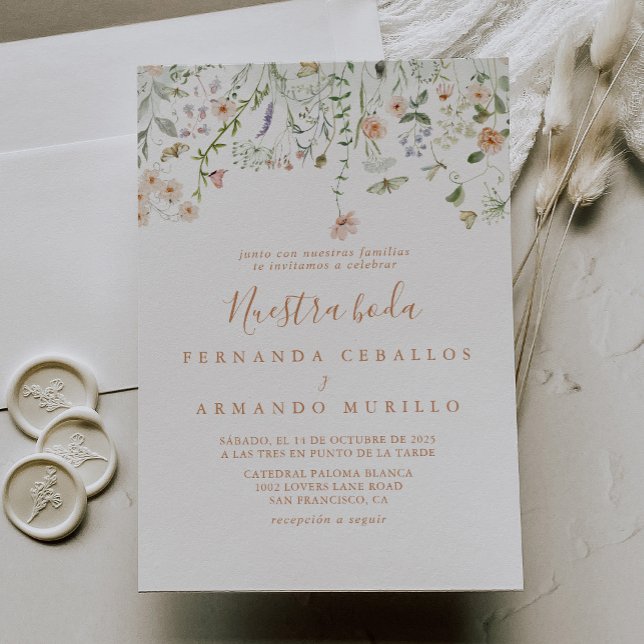 Invitación Fall Garden Wildflower Nuestra Boda Boda (Subido por el creador)