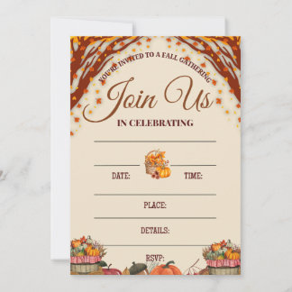 Invitación Fall Gathering Celebration Design