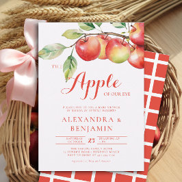 Invitación Fall Harvest Apple Branch Coed Couple Baby Shower