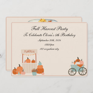 Invitación fall harvest birthday invitation