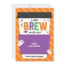 Fall Harvest Teacher Halloween Coffee Gift Card