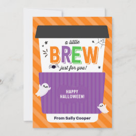 Invitación Fall Harvest Teacher Halloween Coffee Gift Card