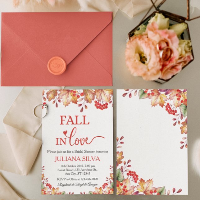 Invitación Fall in love Bridal Shower (Subido por el creador)