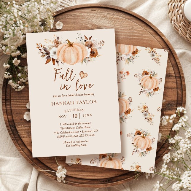 Invitación Fall in Love Bridal Shower (Subido por el creador)