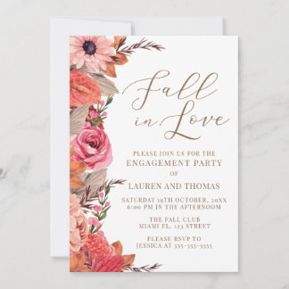 Invitación Fall In Love Engagement Invitation