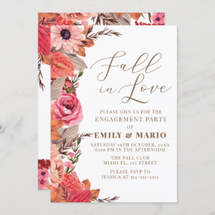 Invitación Fall In Love Engagement Invitation
