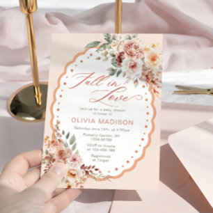 Invitación Fall in Love Floral Baby Shower