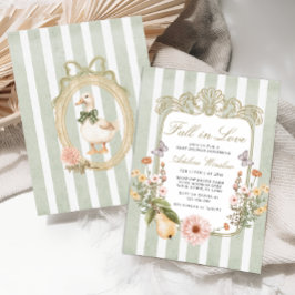 Invitación Fall in Love Floral Vintage Baby Shower