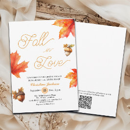 Invitación Fall in Love Maple Tree Leaves Bridal Shower 