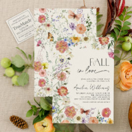 Invitación Fall In Love Pressed Wildflower Bridal Shower