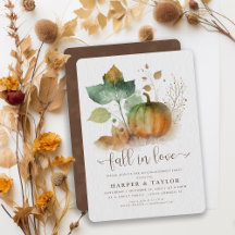 Fall In Love Rustic Pumpkin Engagement Party