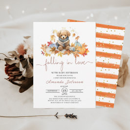 Invitación Fall in Love Watercolor Baby Shower