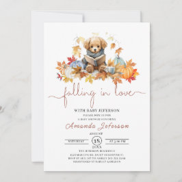 Invitación Fall in Love Watercolor Baby Shower
