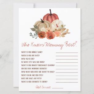 Invitación Fall in Love Who Knmy best Baby Shower Game