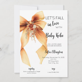 Invitación Fall in Love with Baby Shower Invitation