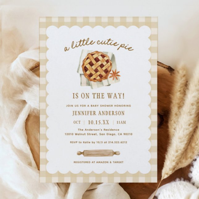 Invitación Fall Little Cutie Pie Baby Shower (Subido por el creador)