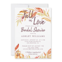 Fall Love Golden Foliage Yellow Bridal Shower