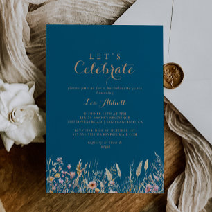 Invitación Fall Meadow Wild Floral Celebremos al Fiesta