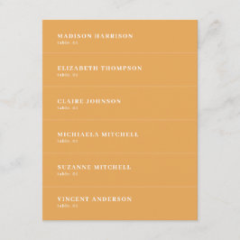 Invitación Fall Mustard Terracotta Boda Place Card DIY