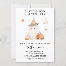 Invitación Fall Otoño Pumpkin Ghost Baby Shower