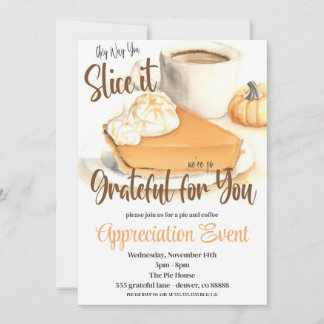 Invitación Fall Pie Appreciation Invitation