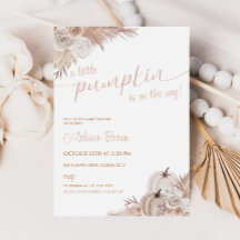 Fall Pumpkin Boho Pampas Baby Shower