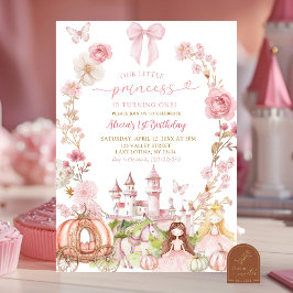 Invitación Fall Pumpkin Carriage Princess Kingdom Cumpleaños