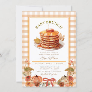 Invitación Fall Pumpkin Pancake Baby Shower Brunch