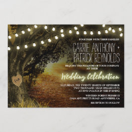 Invitación Fall String Lights Oak Tree Wedting