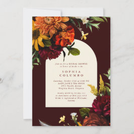 Invitación Fall Sunset Dark Moody Romantic Bridal Shower 