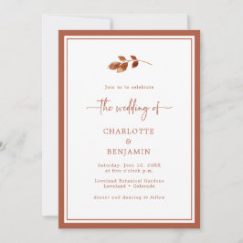 Invitación Fall Terracotta Boda