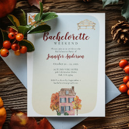 Invitación Fall Vibes Autumtic Rustic Bachelorette Party
