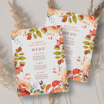 Invitación Fall Watercolor Floral 70th Birthday Party Menu<br><div class="desc">Celebre en estilo con nuestro Brillante y audaz menú de fiesta de cumpleaños número 70. Cumple setenta años con nuestro impresionante menú floral acuático en los colores del otoño. ¡Pida ahora y haz que tu septuagésimo cumpleaños sea memorable!</div>