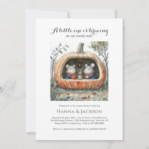 Invitación Fall woodland Baby Shower