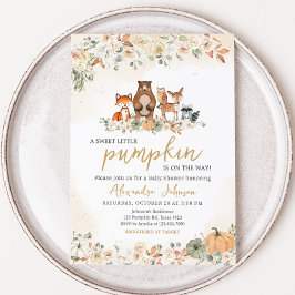 Invitación Fall Woodland Baby Shower