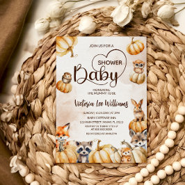Invitación Fall Woodland Baby Shower