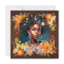 Fallin' para Fall Gorgeous Chica Gratitude Card
