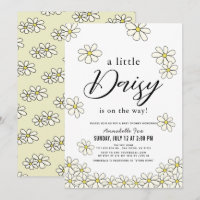 Falling Daisies White Floral Baby Shower