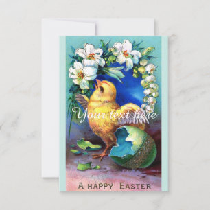 Invitación Falln A Happy Easter Chick